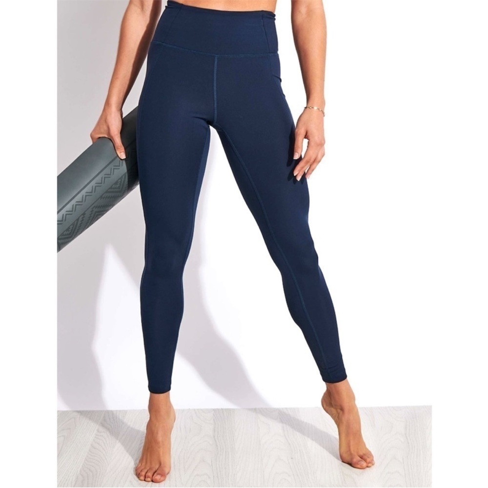 Girlfriend Collective Deep Navy Blue Compressive High-Rise Athletic Leggings XS
